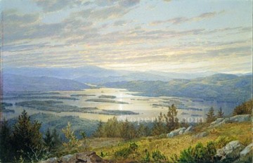  Scene Art - Lake Squam From Red Hill scenery William Trost Richards